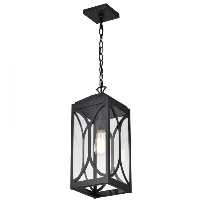 SATCO/NUVO Oaklyn 1-Light Hanging Lantern Matte Black With Clear Glass (60-8125)