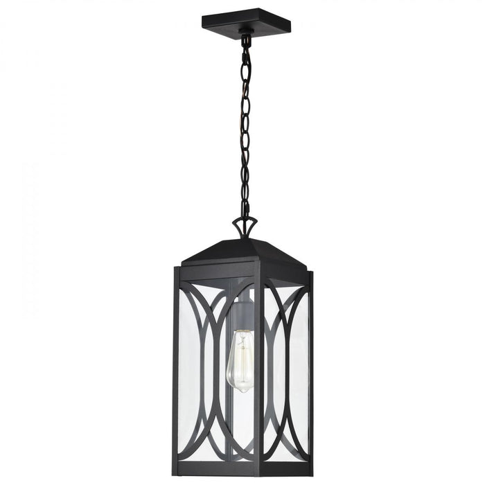 SATCO/NUVO Oaklyn 1-Light Hanging Lantern Matte Black With Clear Glass (60-8125)