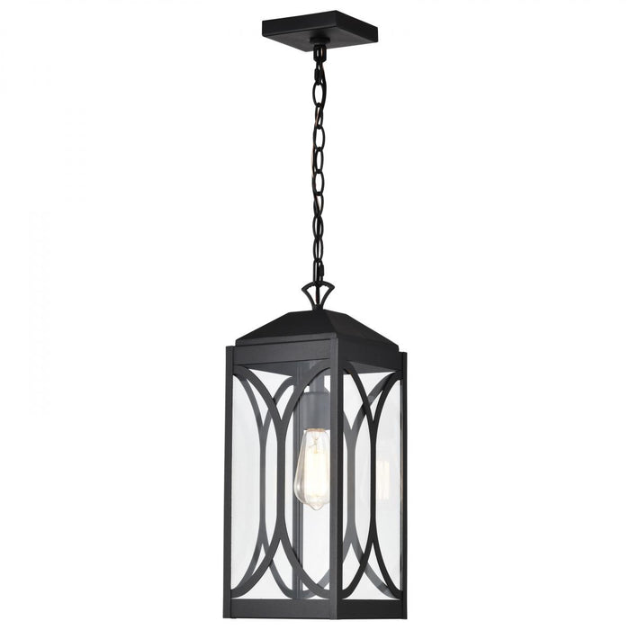 SATCO/NUVO Oaklyn 1-Light Hanging Lantern Matte Black With Clear Glass (60-8125)