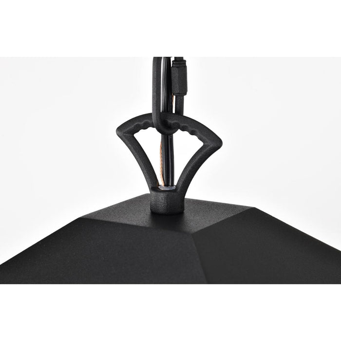 SATCO/NUVO Oaklyn 1-Light Hanging Lantern Matte Black With Clear Glass (60-8125)