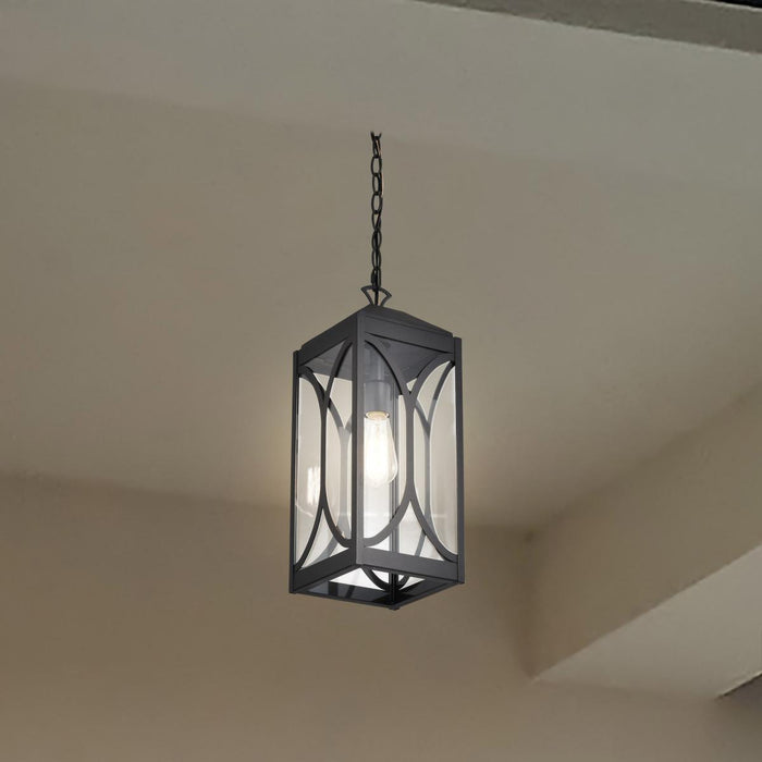 SATCO/NUVO Oaklyn 1-Light Hanging Lantern Matte Black With Clear Glass (60-8125)