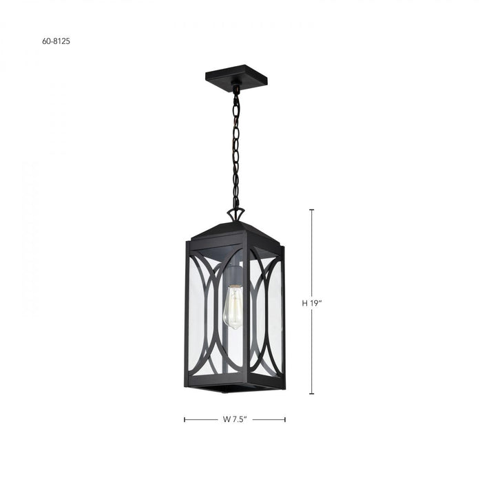 SATCO/NUVO Oaklyn 1-Light Hanging Lantern Matte Black With Clear Glass (60-8125)