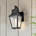 SATCO/NUVO Lawrence 1-Light Small Wall Lantern Matte Black With Clear Seeded Glass (60-8131)