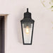 SATCO/NUVO Lawrence 1-Light Large Wall Lantern Matte Black With Clear Seeded Glass (60-8133)