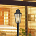 SATCO/NUVO Lawrence 1-Light Post Top Matte Black With Clear Seeded Glass (60-8134)