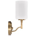 SATCO/NUVO Liam 1-Light Vanity Burnished Brass White Opal Glass (60-8201)