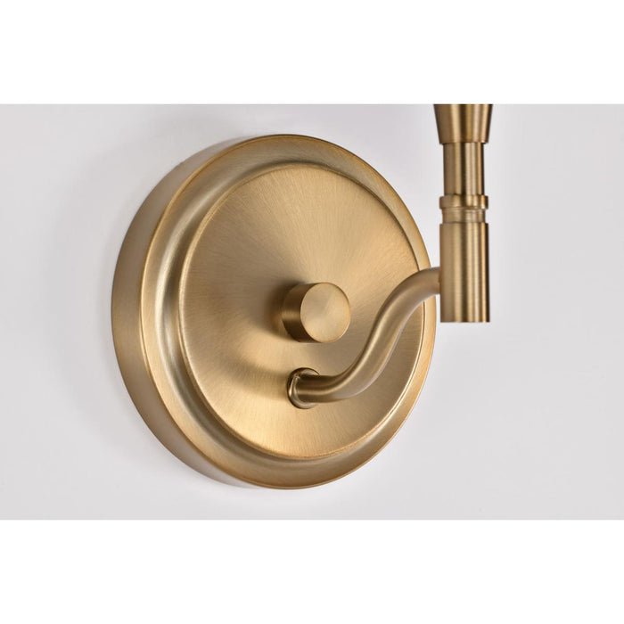 SATCO/NUVO Liam 1-Light Vanity Burnished Brass White Opal Glass (60-8201)