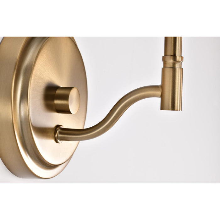 SATCO/NUVO Liam 1-Light Vanity Burnished Brass White Opal Glass (60-8201)