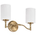 SATCO/NUVO Liam 2-Light Vanity Burnished Brass White Opal Glass (60-8202)