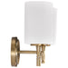 SATCO/NUVO Liam 2-Light Vanity Burnished Brass White Opal Glass (60-8202)
