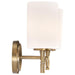 SATCO/NUVO Liam 2-Light Vanity Burnished Brass White Opal Glass (60-8202)