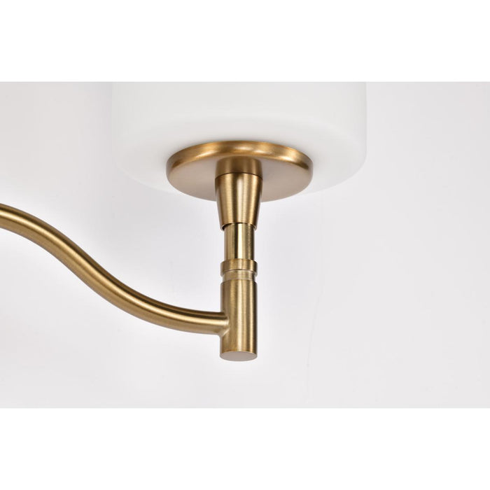 SATCO/NUVO Liam 2-Light Vanity Burnished Brass White Opal Glass (60-8202)