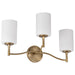 SATCO/NUVO Liam 3-Light Vanity Burnished Brass White Opal Glass (60-8203)