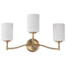 SATCO/NUVO Liam 3-Light Vanity Burnished Brass White Opal Glass (60-8203)