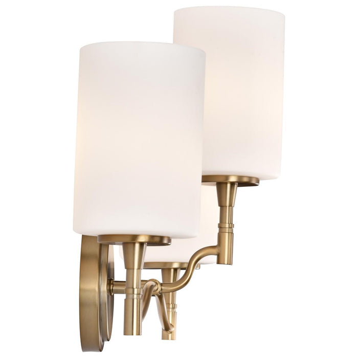 SATCO/NUVO Liam 3-Light Vanity Burnished Brass White Opal Glass (60-8203)