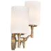 SATCO/NUVO Liam 3-Light Vanity Burnished Brass White Opal Glass (60-8203)