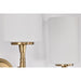 SATCO/NUVO Liam 3-Light Vanity Burnished Brass White Opal Glass (60-8203)