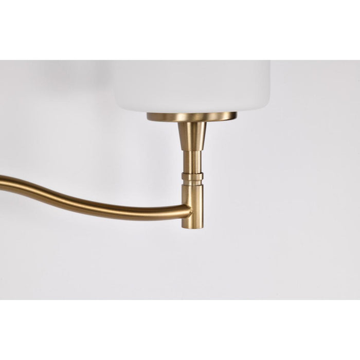 SATCO/NUVO Liam 3-Light Vanity Burnished Brass White Opal Glass (60-8203)