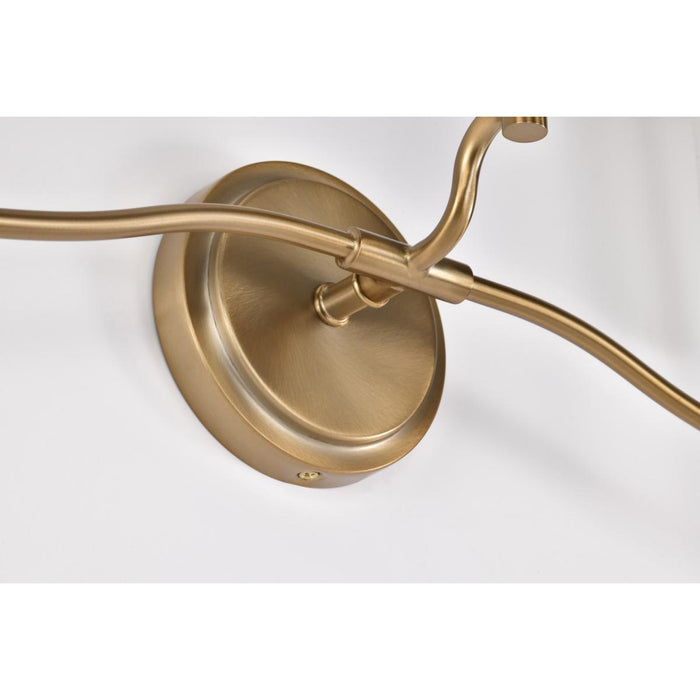 SATCO/NUVO Liam 3-Light Vanity Burnished Brass White Opal Glass (60-8203)