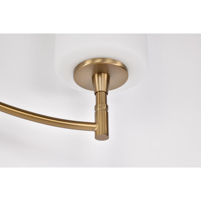 SATCO/NUVO Liam 3-Light Vanity Burnished Brass White Opal Glass (60-8203)