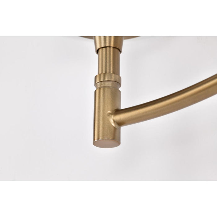 SATCO/NUVO Liam 3-Light Vanity Burnished Brass White Opal Glass (60-8203)