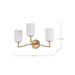 SATCO/NUVO Liam 3-Light Vanity Burnished Brass White Opal Glass (60-8203)