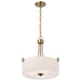SATCO/NUVO Liam 3-Light Pendant Burnished Brass White Opal Glass (60-8204)