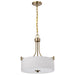 SATCO/NUVO Liam 3-Light Pendant Burnished Brass White Opal Glass (60-8204)