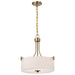 SATCO/NUVO Liam 3-Light Pendant Burnished Brass White Opal Glass (60-8204)