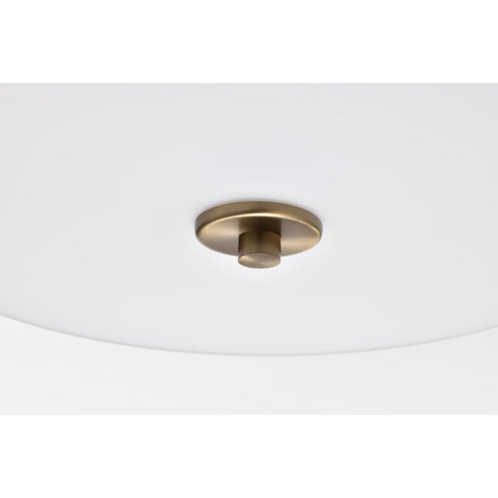 SATCO/NUVO Liam 3-Light Pendant Burnished Brass White Opal Glass (60-8204)