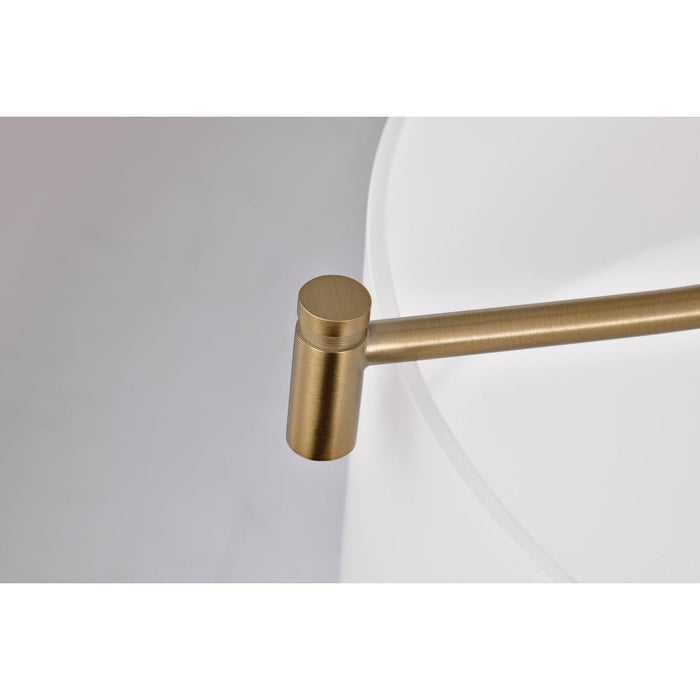 SATCO/NUVO Liam 3-Light Pendant Burnished Brass White Opal Glass (60-8204)
