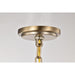 SATCO/NUVO Liam 3-Light Pendant Burnished Brass White Opal Glass (60-8204)