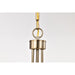 SATCO/NUVO Liam 3-Light Pendant Burnished Brass White Opal Glass (60-8204)