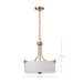 SATCO/NUVO Liam 3-Light Pendant Burnished Brass White Opal Glass (60-8204)