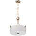 SATCO/NUVO Liam 3-Light Pendant Burnished Brass White Opal Glass (60-8204)