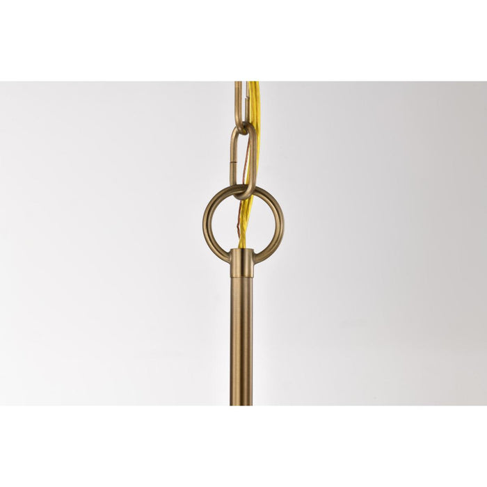 SATCO/NUVO Liam 1-Light Mini Pendant Burnished Brass White Opal Glass (60-8205)