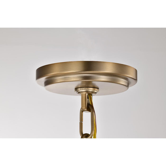 SATCO/NUVO Liam 1-Light Mini Pendant Burnished Brass White Opal Glass (60-8205)