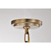 SATCO/NUVO Liam 1-Light Mini Pendant Burnished Brass White Opal Glass (60-8205)