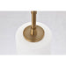 SATCO/NUVO Liam 1-Light Mini Pendant Burnished Brass White Opal Glass (60-8205)