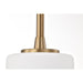 SATCO/NUVO Liam 1-Light Mini Pendant Burnished Brass White Opal Glass (60-8205)