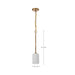 SATCO/NUVO Liam 1-Light Mini Pendant Burnished Brass White Opal Glass (60-8205)