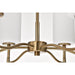 SATCO/NUVO Liam 6-Light Chandelier Burnished Brass White Opal Glass (60-8206)