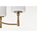 SATCO/NUVO Liam 6-Light Chandelier Burnished Brass White Opal Glass (60-8206)