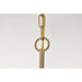 SATCO/NUVO Liam 6-Light Chandelier Burnished Brass White Opal Glass (60-8206)