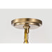 SATCO/NUVO Liam 6-Light Chandelier Burnished Brass White Opal Glass (60-8206)