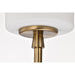 SATCO/NUVO Liam 6-Light Chandelier Burnished Brass White Opal Glass (60-8206)