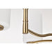 SATCO/NUVO Liam 6-Light Chandelier Burnished Brass White Opal Glass (60-8206)