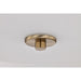 SATCO/NUVO Liam 3-Light Flush Mount Burnished Brass White Opal Glass (60-8207)
