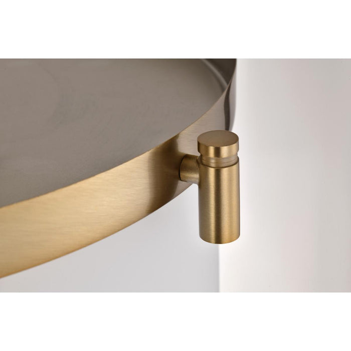 SATCO/NUVO Liam 3-Light Flush Mount Burnished Brass White Opal Glass (60-8207)