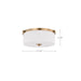 SATCO/NUVO Liam 3-Light Flush Mount Burnished Brass White Opal Glass (60-8207)